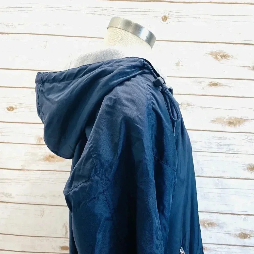 B&B SPORTS Men Zip Up Lined Hoodie Blue Casual Windbreaker Jacket Size Large - Picture 5 of 12